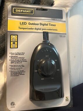 Defiant LED Outdoor Digital Timer - Black